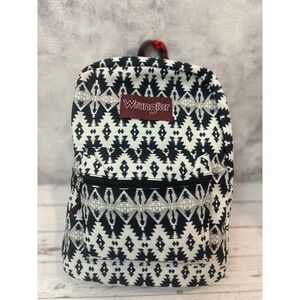 Wrangler Southwestern Geometric Print Backpack Black White Maroon
